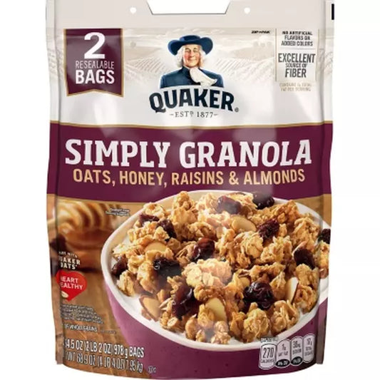 Quaker Simply Granola, 34.5 oz., 2 pk