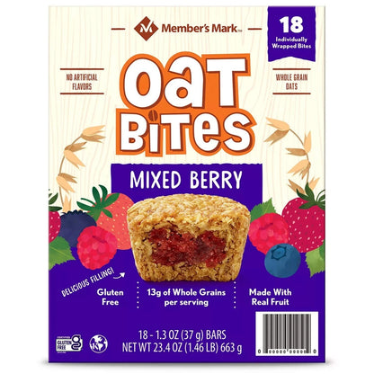 Member's Mark Mixed Berry Oat Bites, 18 pk.