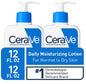 Cerave Daily Moisturizing Lotion, Normal to Dry Skin, 12 fl. oz., 2 pk.