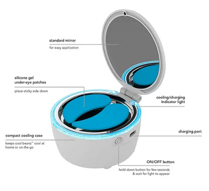 skn by conair Cool Beanz Reusable Under-Eye Gel Patches, FP01