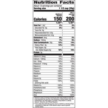 Multi-Grain Cheerios Gluten-Free Breakfast Cereal 18.75 oz., 2 pk.