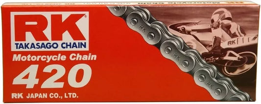 RK Racing Chain M420-110 (420 Series) 110-Links Standard Non O-Ring Chain