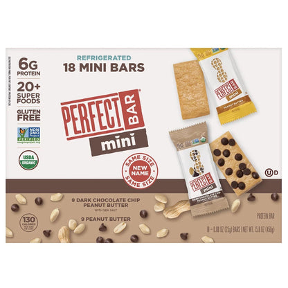 Perfect Bar Protein Bar, Peanut Butter and Chocolate Chip 18 ct.