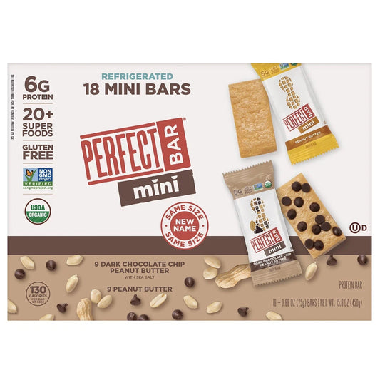 Perfect Bar Protein Bar, Peanut Butter and Chocolate Chip 18 ct.