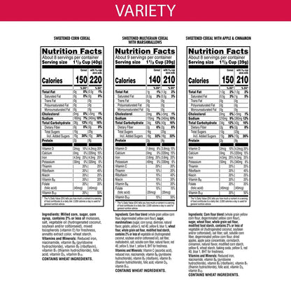 Kellogg's Cereal, Variety Pack 37.3 oz., 3 pk.