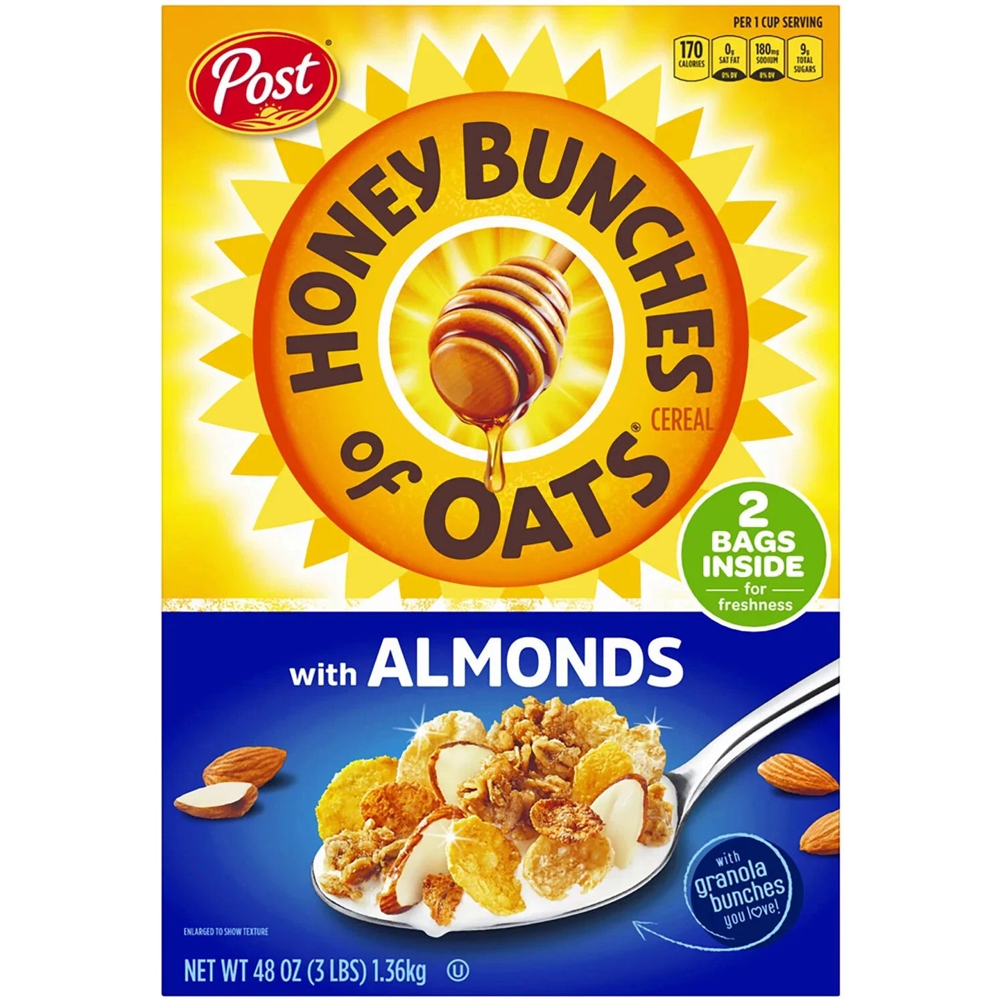 Honey Bunches of Oats with Crispy Almonds, 48 oz.