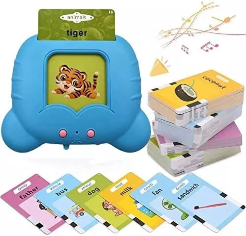 Toddler Toys Talking Flash Cards 224 Sight Words Pocket Speech for Toddlers Blue