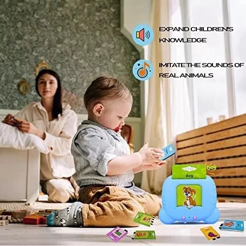 Toddler Toys Talking Flash Cards 224 Sight Words Pocket Speech for Toddlers Blue