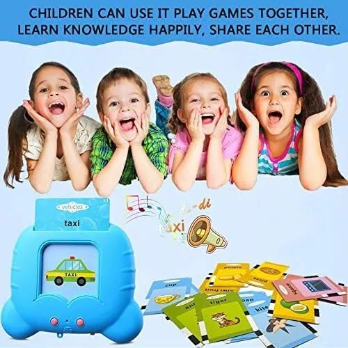 Toddler Toys Talking Flash Cards 224 Sight Words Pocket Speech for Toddlers Blue